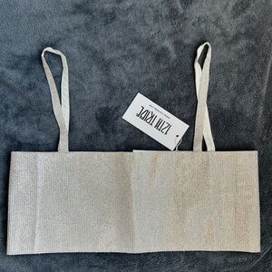 Zara Silver Glitter Crop Top